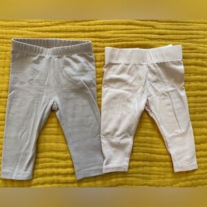 Set of two pink baby leggings
